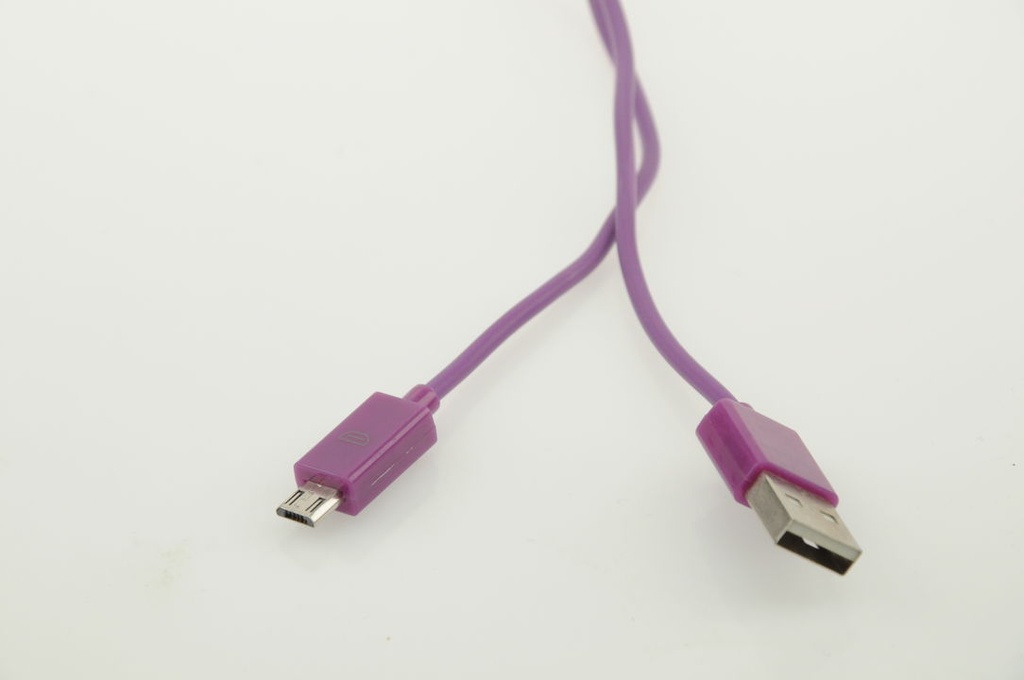 Micro USB to USB A cable 3.0 meters purple