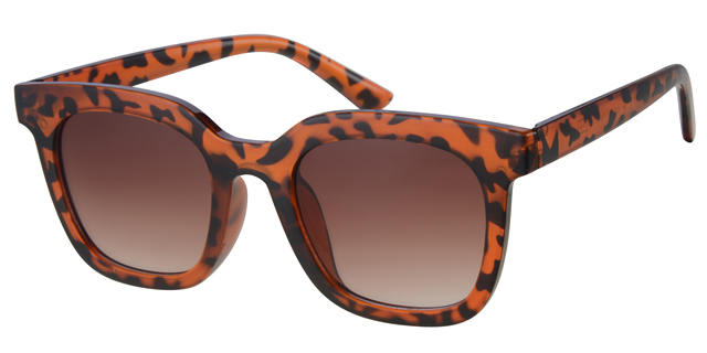 Glossy brown leopard with graduated brown lenses