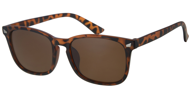 Brown leopard sunglasses with brown lenses and silver decoration