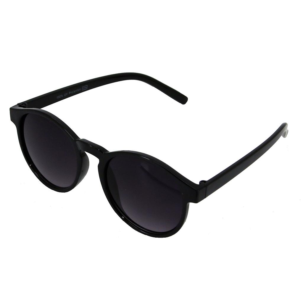 Women's sunglasses glossy black with black lenses