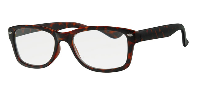 X-Reader læsebrille brun meleret leopard med nikkel dekoration