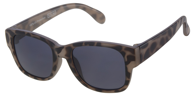 Børne Solbrille mælkebrun leopard - sorte glas