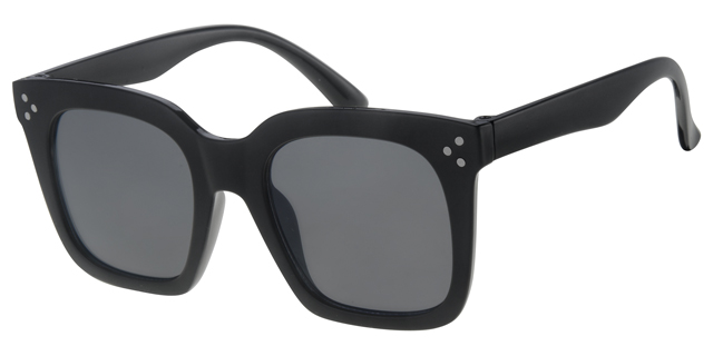 Childrens sunglass black fashion with smoke solid lenses