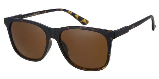 Solbrille mat brun leopard med brune glas