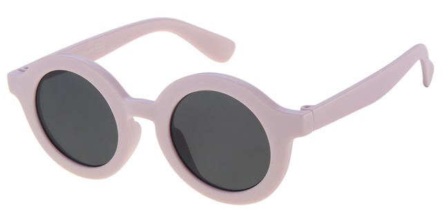 Børne Solbrille mat lys pink med sorte glas