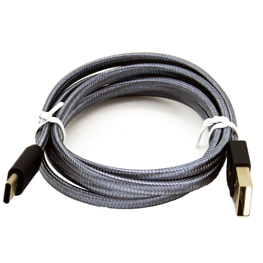 [805733] 805733 Grå flettet USB C til USB A kabel 1.0 meter