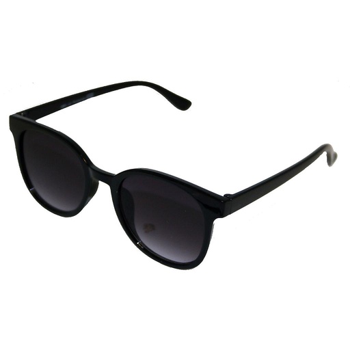 [404158-40412] Women's sunglasses glossy black frame with black lenses