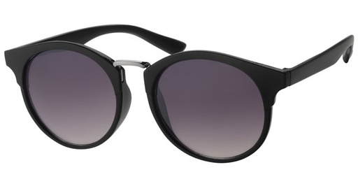 [404133-60767] Women's sunglasses with silver decoration - glossy black with black graduated lenses