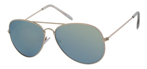 [404268-30127] Gold aviator with gold mirror glass