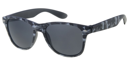 [505102-22009] Børne Solbrille Sort wayfarer vinter med camouflage og sorte glas