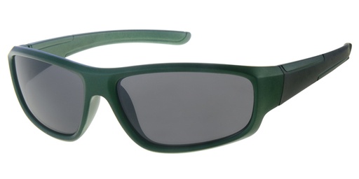 [505105-22010] Childrens sunglass green sport with smoke solid lenses