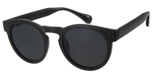 [404309-40440] Sunglass shiny black with smoke solid lenses