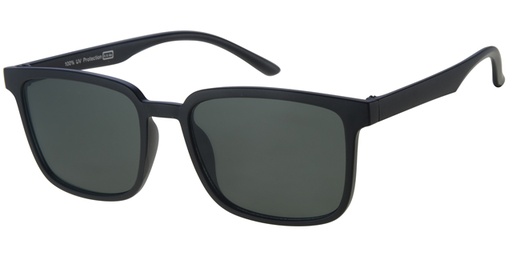 [404349-40445] Sunglass matt black with green lenses