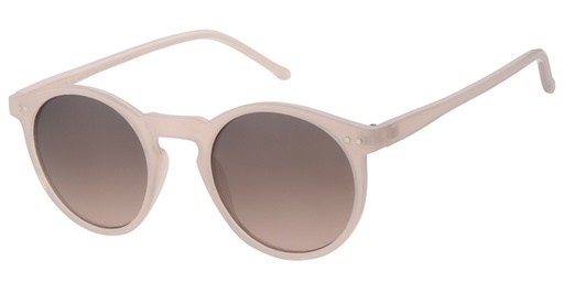 [404361-40421] Solbrille mælkehvid pink med sølv dekoration brunt oppe pink nede glas