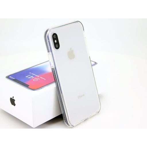 [813022] IPHONE 10-10S TRANSPERANT COVER MED SORT BUMPER INDENI